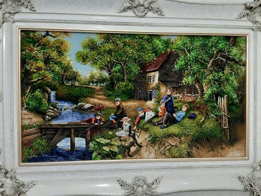 تصویر 3 از تابلو فرش منظره طبیعی با رنگ بندی ملایم